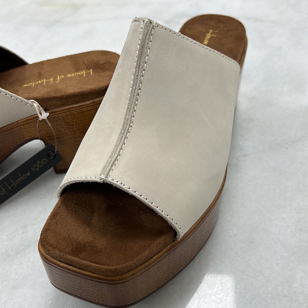 NWT House of Harlow 1960 Leather Platform Sandals – Sizes 9.5 - Picture 2 of 7